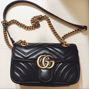 Gucci GG Marmont matelassé mini bag black